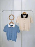 Harren Collared Knit Top