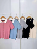 Harren Collared Knit Top