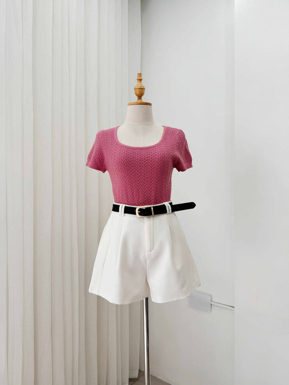 Melia Textured Knit Top