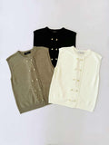 Lyndon Sleeveles Knit Top