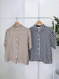 Farhan Buttondown Stripe Top