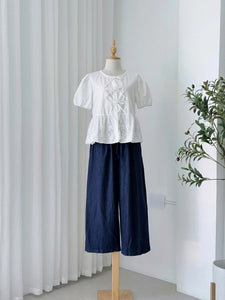 Erven Garterized Denim Pants
