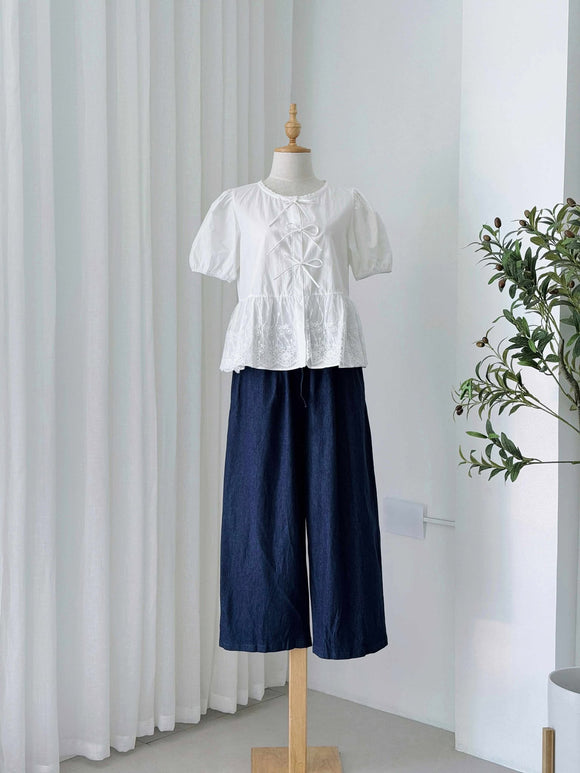 Erven Garterized Denim Pants