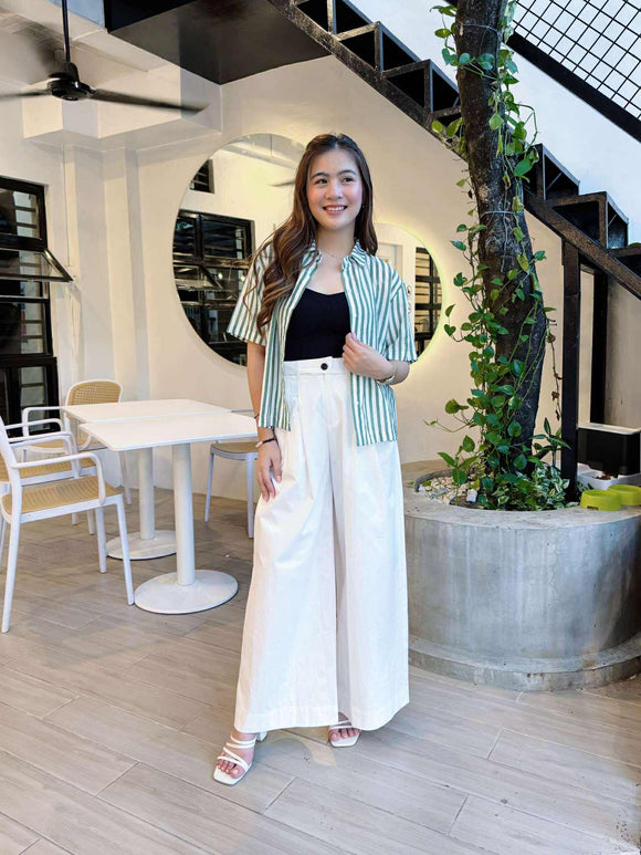 Farhan Buttondown Stripe Top