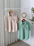 Ginya Buttondown Stripe Top