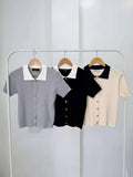 Harren Collared Knit Top