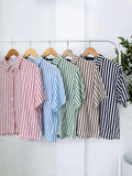 Farhan Buttondown Stripe Top