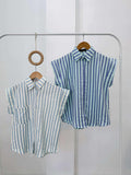 Ishari Buttondown Stripe Top