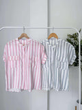 Lukah Buttondown Stripe Top