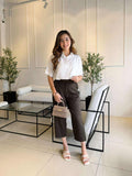 Eby Buttondown Collared Top
