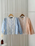 Valin Buttondown Stripe Top