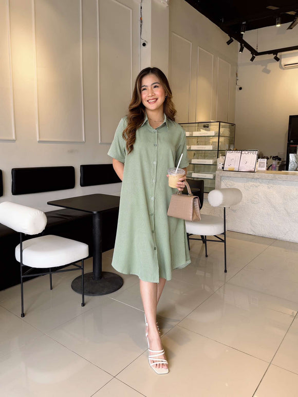 Elfie Buttondown Stripe Dress