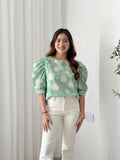Lyrica Premium Floral Eyelet Top