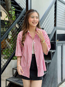 Dayna Collared Stripe Top