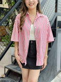Dayna Collared Stripe Top