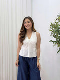 Icilia V-Neck Lace Top