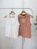 Icilia V-Neck Lace Top