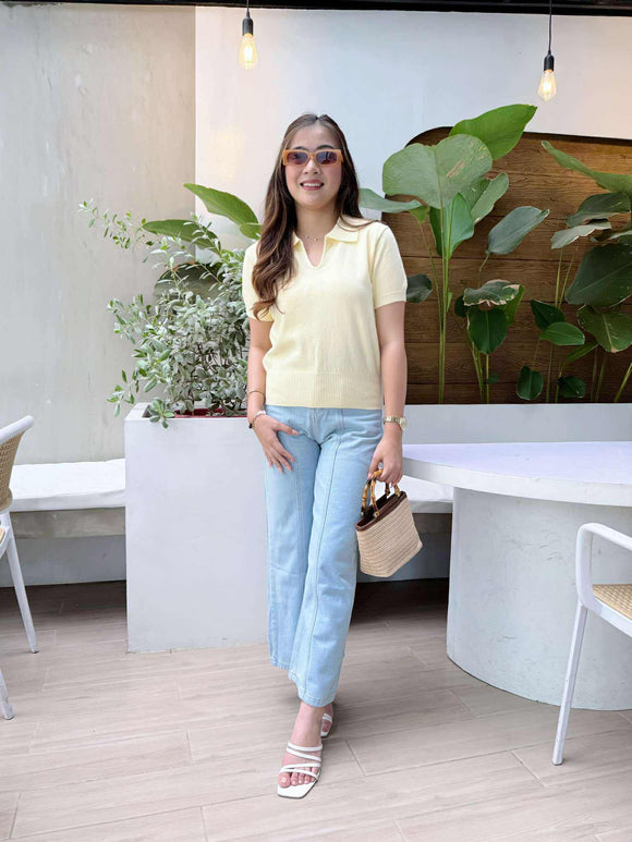 Niki Collared Knit Top