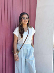Elvyra V-Neck Cotton Top