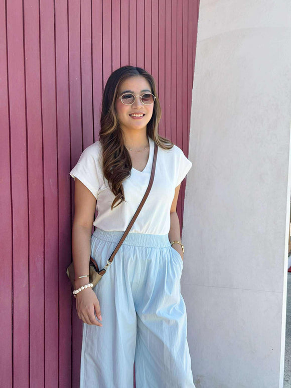Elvyra V-Neck Cotton Top