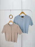 Normani Buttondown Knit Top