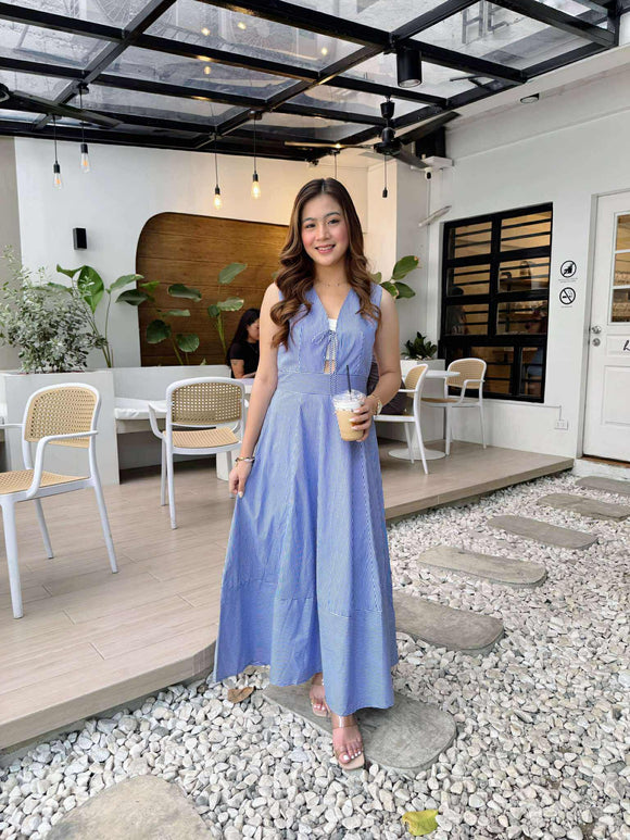 Halma Premium Stripe Maxi Dress