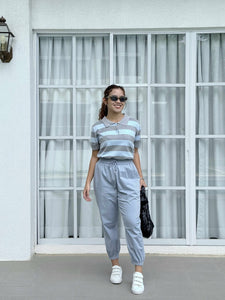 Waylin Collared Stripe Knit Top