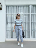 Waylin Collared Stripe Knit Top
