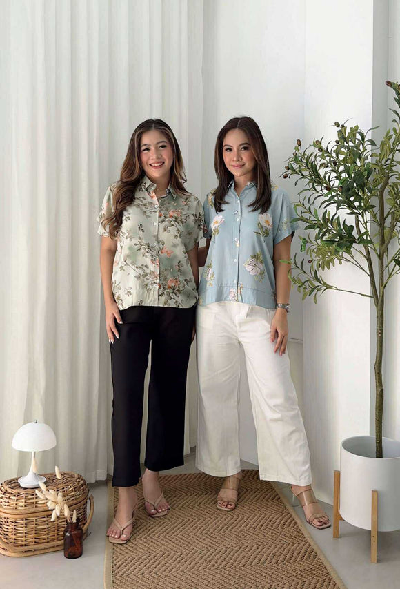Layka Floral Buttondown Top