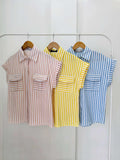 Nayna Buttondown Stripe Top