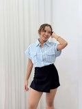 Nayna Buttondown Stripe Top