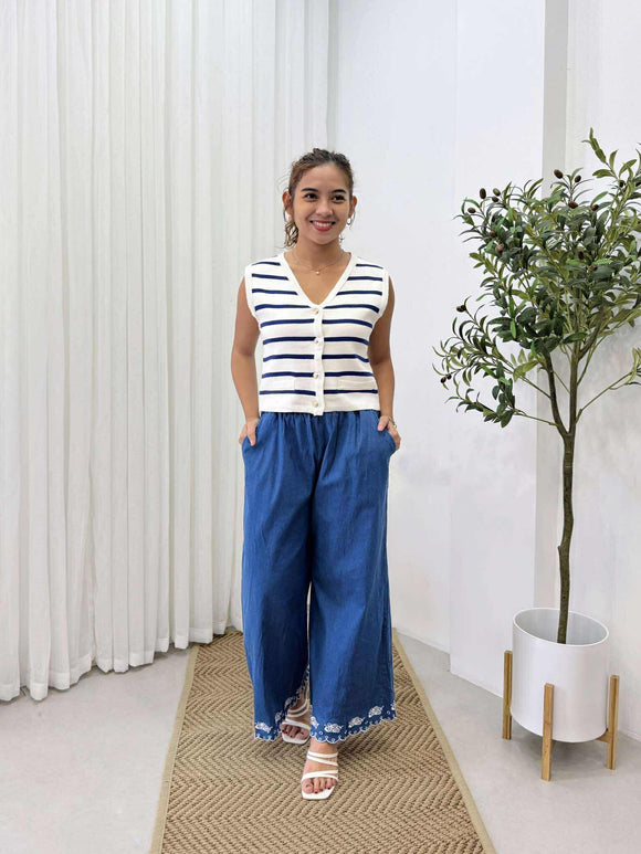 Amon Garterized Denim Pants