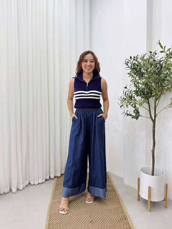 Calen Garterized Denim Pants