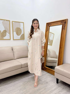 Naveen Premium Embroidered Linen Dress