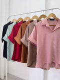 Rhoda Collared Silk Top