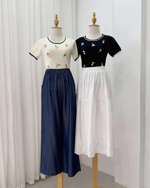 Arlyn Embroidered Knit Top