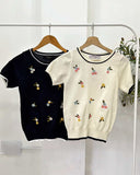 Arlyn Embroidered Knit Top