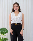 Eulah Premium V-Neck Ruffle Top