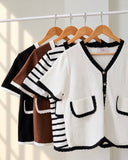 Lumien V-Neck Knit Top