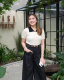 Sharina Collared Knit Top