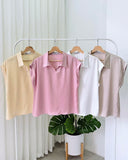 Shariz Collared Satin Top