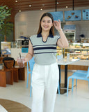 Fenda Collared Knit Top