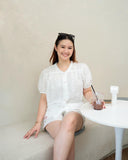 Davena Embroidered Buttondown Top