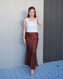 Dovie Low Rise Silk Skirt