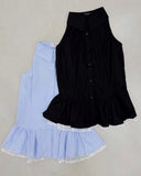 Mirka Premium Collared Backless Top