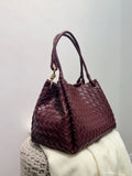 Sherna GL Lamb Skin Woven Shoulder Hand Bag Large