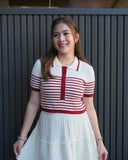 Amren Textured Stripe Knit Top