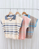 Beryll Collared Knit Top