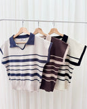 Beryll Collared Knit Top