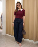 Delma Premium Textured Knit Top
